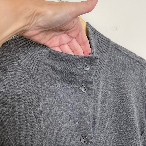 Eileen Fisher Organic Cotton & Cashmere Turtleneck Cardigan sustainable - Picture 2 of 9